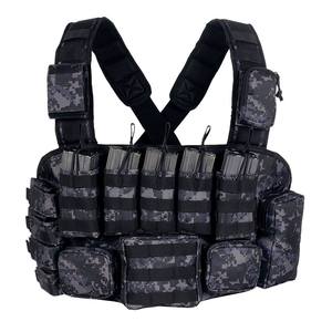 Aparejo de cofre táctico ajustable, chaleco de combate coyote, aparejo de cofre de asalto modular con bolsas de revista - Product Image 4
