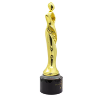 Vente chaude créatif simple portrait trophée en métal personnalisé danse musique concours résine décorations en métal
