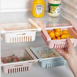 Cajón organizador retráctil para refrigerador y congelador, estante divisor de capas, cesta para huevos, estante de almacenamiento telescópico flexible - Product Image 2