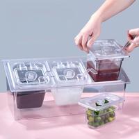 Bac Gastronorm en Plastique PC Léger et Durable, Contenants 1/4-1/9, Bassine de Buffet, Ustensiles de Cuisine Commerciale pour Salon de Thé
