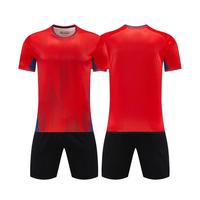 Ensemble d'uniformes de football à manches courtes en viscose/polyester, maillot de football personnalisé de haute qualité, respirant, extensible dans quatre directions, séchage rapide