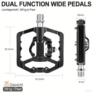Système <span class=keywords><strong>SPD</strong></span> Stabilité Pédale de vélo Pédales VTT VTT Pédale à double usage - Product Image 2