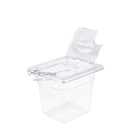 Couvercle à encoches en polycarbonate 1/6 GN pour glace