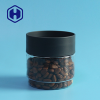 Vente en gros de pots en plastique PET ronds de 438 ml sans BPA, empilables, avec couvercle anti-fuite, de qualité alimentaire, pour la conservation des aliments en conserve, des collations, des bonbons, des biscuits