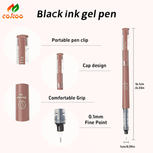 Set di penne in Gel a tema tè pomeridiano Set sei pezzi punta da 0.5mm, colori ispirati al caffè disponibili ideali per scrivere e regalare - Product Image 4