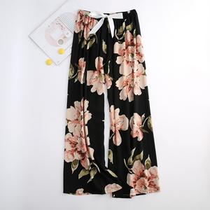 <span class=keywords><strong>Pantalon</strong></span> d'été à fleurs pour femmes à la cheville New Ladies Casual Home Collection Loose Fit - Product Image 1