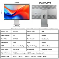 Alta calidad 27 pulgadas 4K 120Hz IPS KVM Oficina de negocios Entretenimiento en el hogar Monitor de uso profesional Soporte Personalización OEM