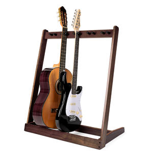 Supporto per chitarra in legno portatile da 5 Design pieghevole Multi-chitarra con Display multiplo per strumenti musicali per chitarra e basso - Product Image 1