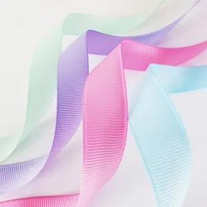 Fábrica venda direta poliéster impressão Grosgrain Ribbons com logotipo personalizado