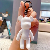 2025 meilleure vente bricolage créatif fluide ours fluide ours porte-clés mignon fluide lapin figurines peinture jouets