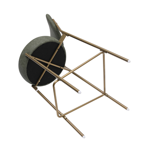 H Seat Height <b>Adjustable</b> Velvet Upholstered <b>Bar</b> <b>Stools</b> Set of 2 with Golden Legs Modern Hotel & Bedroom Counter Dining Chairs - Product Image 3