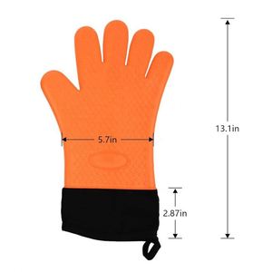 Guantes de Barbacoa Resistentes al Calor Extremo con Logotipo Personalizado, Guantes de Silicona Antideslizantes para Horno y Ahumador - Product Image 2