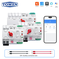 TOMZN TUYA SmartLife WIFI Interruptor de Transferencia Automática Inteligente ATS de Doble Alimentación Ininterrumpida 2P 3P 4P 230V 63A 100A 125A