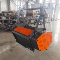 Broyeur universel pour chargeuse compacte sur chenilles, attache hydraulique pour le déchiquetage des arbres