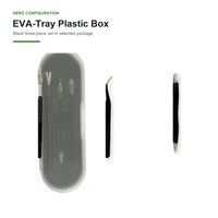 Pince à tiques en acier inoxydable noir peint par pulvérisation, ensemble de 3 outils portables de toilettage pour animaux, peigne anti-puces pour chiens, sûr et facile à utiliser