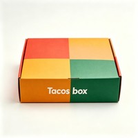Boîte à emporter personnalisée pour empanadas avec compartiment pour sauce, boîte individuelle en carton pour dumplings, tacos, emballage pour la restauration rapide à emporter