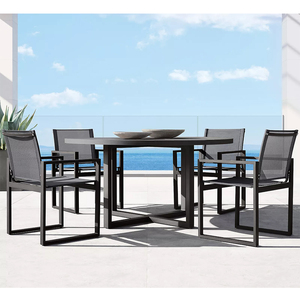Ensemble de meubles de jardin d'extérieur, table carrée 4 places, chaises de salle à manger, mobilier de patio, ensemble de jardin 5 pièces - Product Image 6