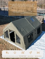 Tente de camping gonflable Dericsson pour l'extérieur, grande tente familiale à 2 chambres, 3,6*4,8m, tente gonflable