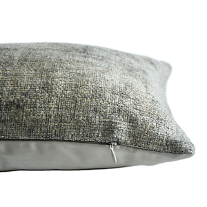 Cojín Largo de Peluche Color Gris Paloma, Suave y Cálido, con Contraste Dorado, para Sofá, Tumbona, Sala de Lectura, Decoración - Product Image 3