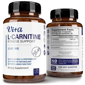 L-Tartrate ที่มีศักยภาพสูงกรดอะมิโน L Carnitine แคปซูลเพิ่มพลังงานในการเผาผลาญอาหารความแข็งแรงขั้นสูง L-Carnitine อาหารเสริม