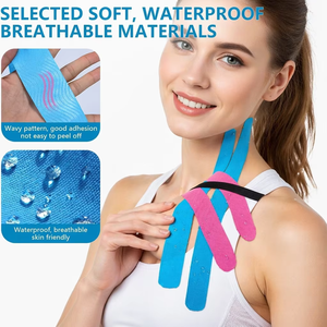 Cinta de Kinesiología de Algodón al por Mayor, Alta Elasticidad, Adhesivo Fuerte, Resistente al Agua, Transpirable, para Soporte Muscular y Fisioterapia - Product Image 3