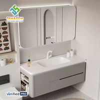 2025 OEM Juerte Hotel Double évier vanité maquillage ensemble Table bureau armoire panneau miroir évier robinet pour salle de bain et salle à manger-Rock