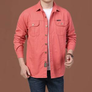 Camicia tattica classica da <span class=keywords><strong>uomo</strong></span> a maniche lunghe in cotone Casual Slim Fit Top <span class=keywords><strong>abbigliamento</strong></span> sportivo da allenamento Outdoor <span class=keywords><strong>taglie</strong></span> forti 5XL - Product Image 3
