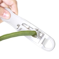 Handmatige bonen snijder, groene bonen snijder, groentesnijder, keukenhulp, aangepaste logo blisterverpakking