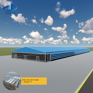 Nueva estructura de acero prefabricada para gallinero, edificio de granja avícola para cría de pollos de engorde o capa, instalación duradera y fácil - Product Image 3