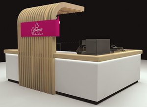 Quiosco de helado enrollado de madera maciza para centro comercial, diseño de quiosco de yogur helado de autoservicio, carrito de <span class=keywords><strong>helados</strong></span> y paletas, quiosco pequeño en venta - Product Image 5