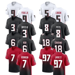 Nouvelle arrivée de maillots de football américain Atlanta personnalisés pour hommes, logos brodés cousus - Product Image 1
