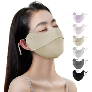 Masker setengah respirator wajah dengan tulang ikan, masker penutup wajah nir UPF50 + anti-uv debu udara hidung