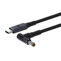 Câble tressé en nylon 1,8 m 140 W Type-C vers DC pour ordinateur portable, câble de charge DC5.5x2.5mm 28V5A
