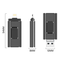 Unidad Flash USB 3 en 1 de alta velocidad para iPhone almacenamiento externo 32G 64G 128G pendirves memoria USB para IOS Android