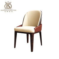 Ensemble de chaises et table à manger en cuir véritable moderne de haute qualité BS, meubles écologiques pour hôtels et restaurants, pour maison/villa de luxe