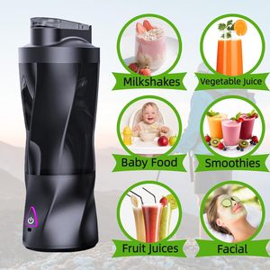 เครื่องปั่นแบบพกพาความเร็วสูง 22000 รอบต่อนาที ชาร์จผ่าน USB สำหรับทำสมูทตี้และน้ำผลไม้ เหมาะสำหรับการเดินทาง - Product Image 6