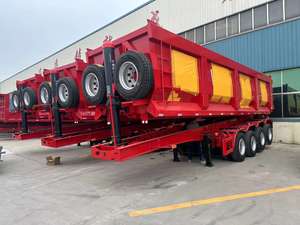 Semi-remorque à benne arrière de 50 tonnes, 4 essieux, avec suspension pneumatique, à vendre - Product Image 6