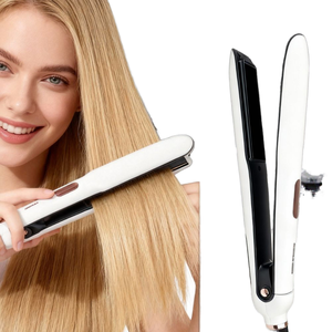 <span class=keywords><strong>Plancha</strong></span> <span class=keywords><strong>de</strong></span> <span class=keywords><strong>Vapor</strong></span> Blanca <span class=keywords><strong>de</strong></span> Grado Profesional con Pantalla LCD Digital, Calentamiento Rápido y Diseño Anti-quemaduras para Uso en Casa y Viajes - Product Image 1