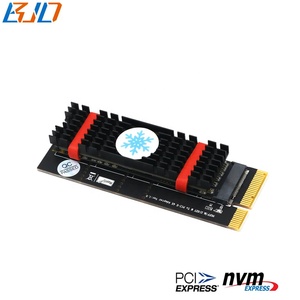 PCI Express 3.0 X4 PCI-E 4.0 4X ke NGFF <span class=keywords><strong>M</strong></span>.<span class=keywords><strong>2</strong></span> <span class=keywords><strong>m</strong></span>-key 2280 M2 NVME SSD kartu adaptor dengan Heatsink hitam-instalasi vertikal - Product Image 5