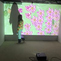 Produit de vente chaud petite entreprise montant du projecteur d'hologramme 7D pour la Projection de sol interactive