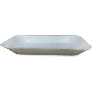 Barquettes jetables pour viande General Supply 8PWH, 10,8 x 8,82 x 1,5, blanches, 200 par carton - Product Image 3