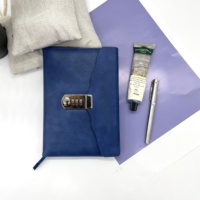 Échantillon gratuit Sidaixue A5 PU cuir relié Agenda fabriqué en usine carnet de notes personnalisé avec verrouillage par mot de passe