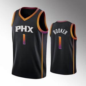 2025 <span class=keywords><strong>Kevin</strong></span> <span class=keywords><strong>Durant</strong></span> #35 Baloncesto Jersey PHX <span class=keywords><strong>1</strong></span> Devin Booker City Edition Cosido Púrpura Negro Turquesa Ropa de baloncesto - Product Image 6