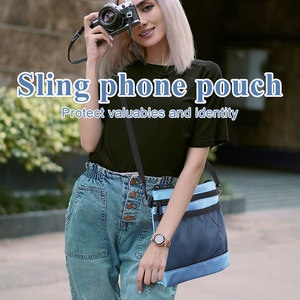Custom Men Women Nylon Small Messenger Sling Pouch <strong>Cell</strong> <strong>Phone</strong> Crossbody <strong>Bag</strong> With Shoulder Strap - Product Image 2