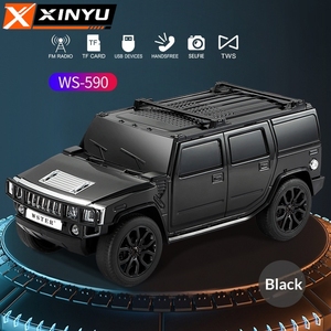 Haut-parleur de voiture bleu ODM/OEM, modèle <span class=keywords><strong>Hummer</strong></span> <span class=keywords><strong>H5</strong></span> WS-590, avec basses puissantes, charge USB, lecteur de carte TF, radio FM et batterie de 1000-2000 mAh - Product Image 6