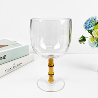 Verre à vin en plastique OEM personnalisé Bestwares, rose translucide, en PS, 250 ml, empilable, pour cocktails et desserts, idéal pour hôtels et banquets