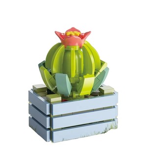 Ensemble de blocs de construction de fleurs, <span class=keywords><strong>mini</strong></span> plante botanique, collection de bonsaï violet, décoration pour la maison, le bureau, bricolage, micro-briques succulentes, jouet pour enfant - Product Image 3
