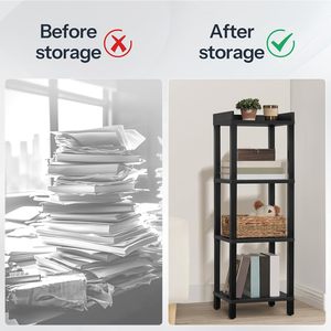 4-tier Eco-Friendly Modern Kitchen & Bathroom <b>Storage</b> <b>Cart</b> with Wheels Custom Size for Hotel Use - Product Image 4