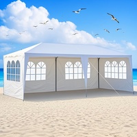 Pergola motorisée réglable en acier de 3x3m avec revêtement en poudre et 4 parois latérales amovibles pour les mariages