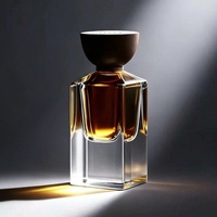 Flacon de parfum en verre transparent de luxe, nouveau design, haute qualité, vide, carré, 30ml 50ml 75ml, avec pompe pulvérisatrice pour sérum – Vente chaude